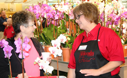 Image of Woods Florist and a Happy Customer