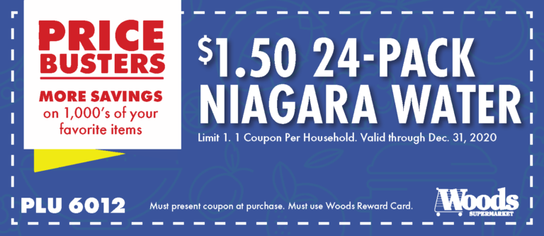 $1.50 24pk Niagara Water